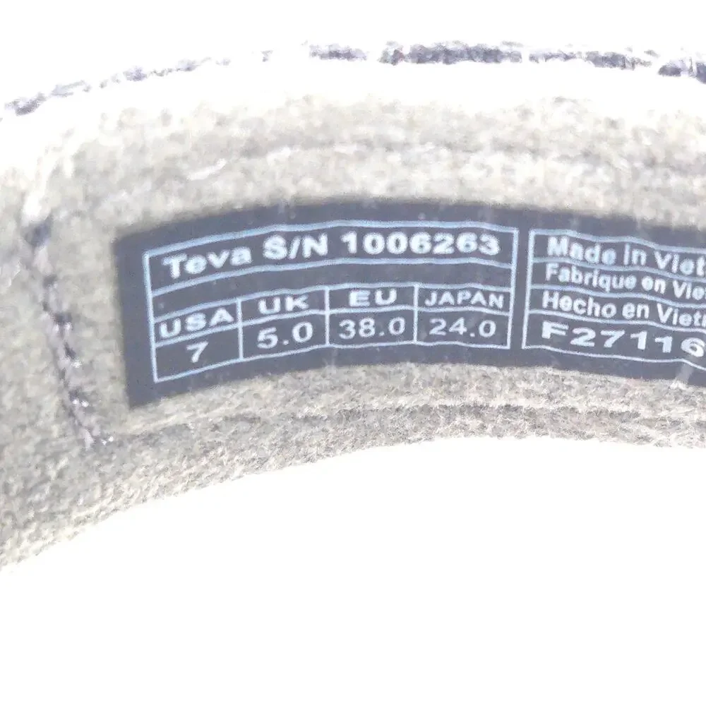 Teva Verrq Adjustable Outdoor Sport Sandal Womens Size 7 1006263 Black Gray